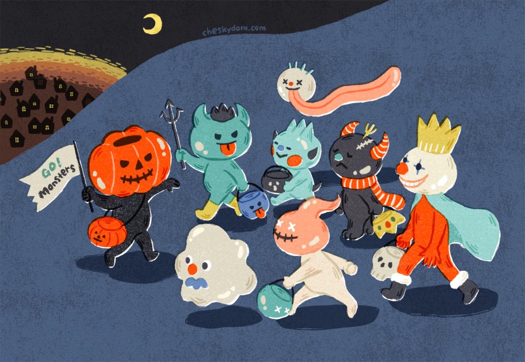 イラスト ハロウィン モンスター  キャラクター