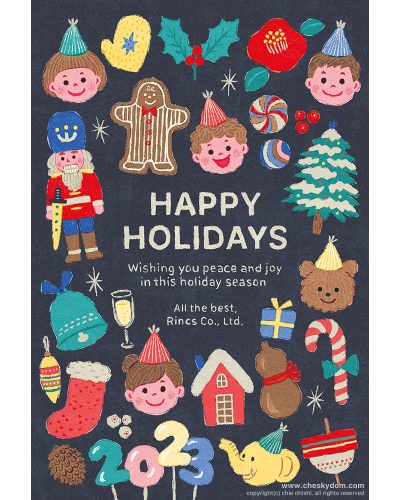 イラスト グリーティングカード クリスマス 年賀 キャラクター 子供 オーナメント
