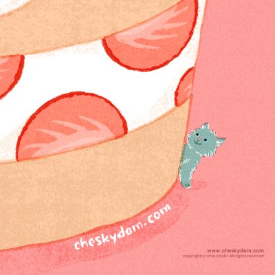 イラスト クリスマス ケーキ 猫