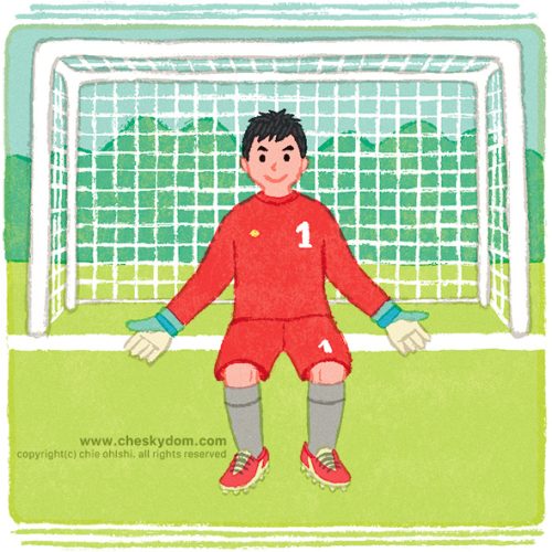 イラスト サッカー部 キーパー