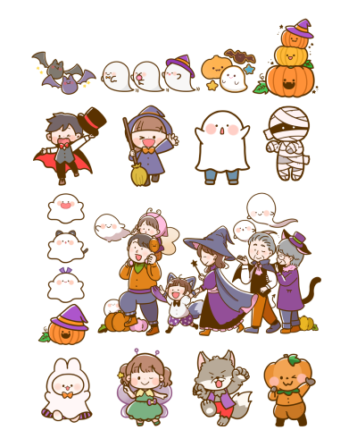 ハロウィンイラストサンプル