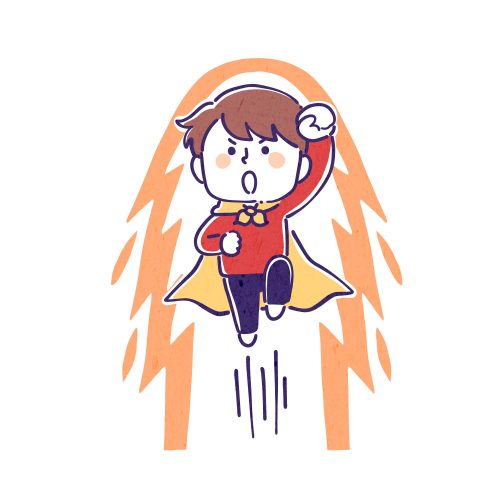 元気いっぱいなイラスト