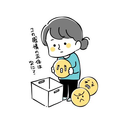 感情の整理をしているイラスト
