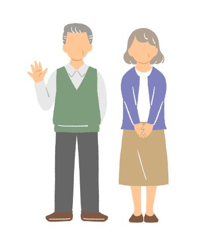 おじいさんとおばあさんの立ち絵 / 顔なし