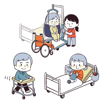 移乗用リフト、歩行器、特殊寝台