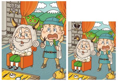 白夜書房〈持ち歩き 脳活まちがい探し〉コミカルイラスト